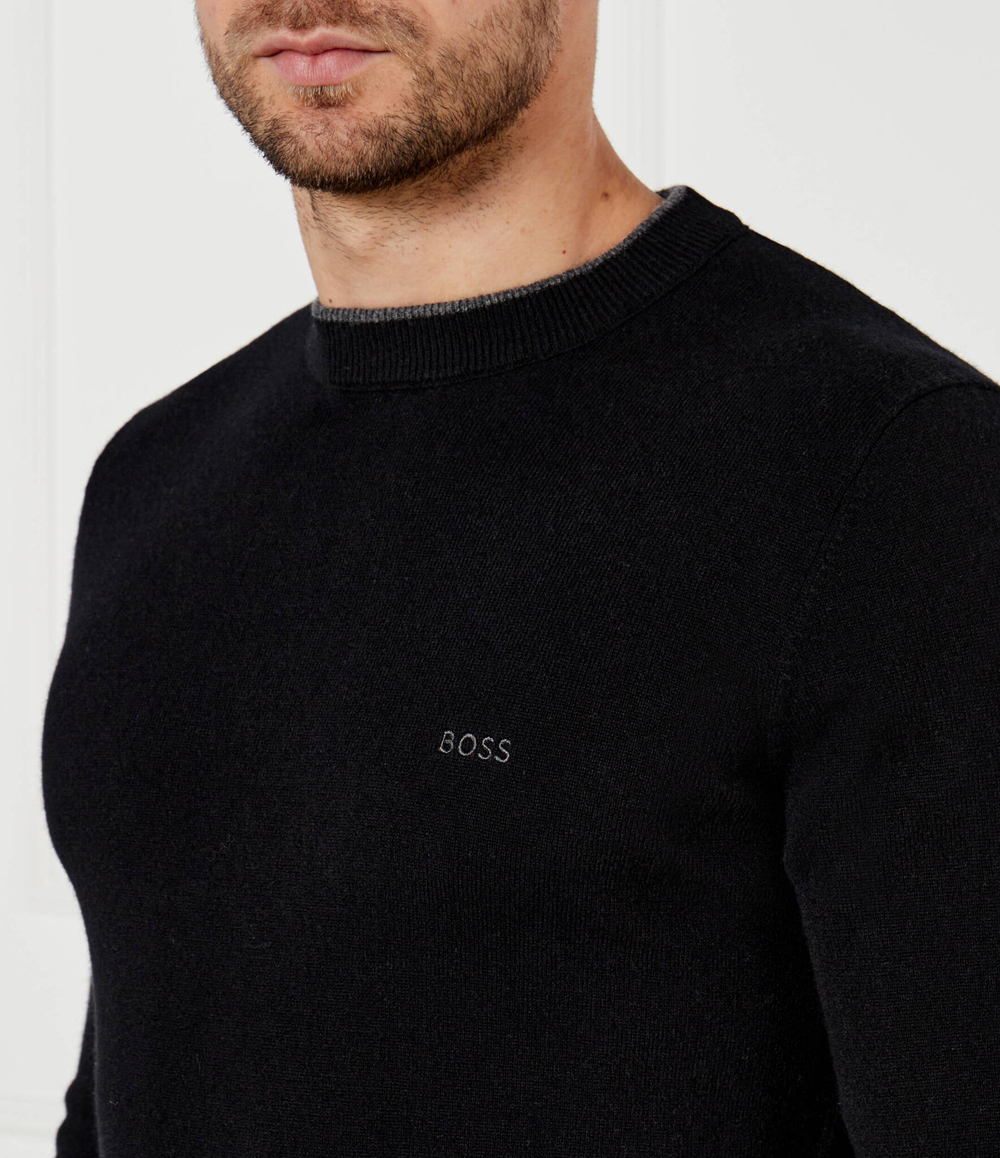 Шерстяной свитер Ebacio BOSS BLACK - черный(50526844)