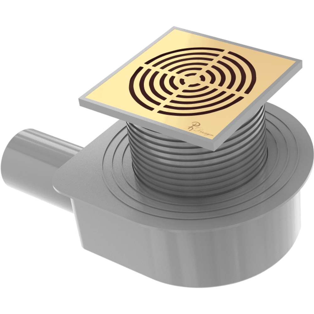 Душевой трап Boheme Smart Design 984-15-G15x15cm, нержавеющая сталь ЗОЛОТО