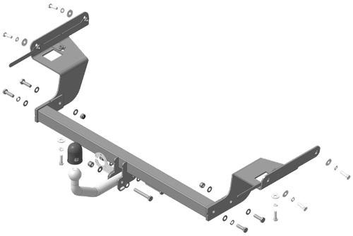 Фаркоп с эл-кой Smart для Ford Focus 2 Универсал 2004-2010 (оцинк. Шар)(паспорт и сертификат в комплекте) F106A.Автостандарт