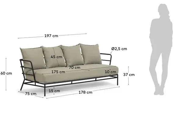 Трехместный диван Mareluz | La Forma | Испания | Купить в Hallberg.ru