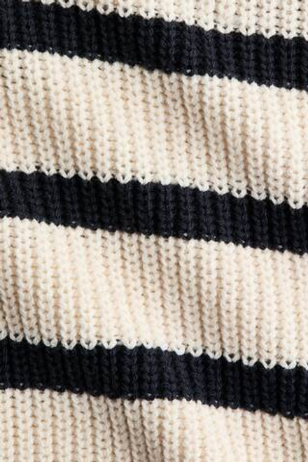 H&M Свитер из хлопковой смеси в полоску, cветло-бежевый