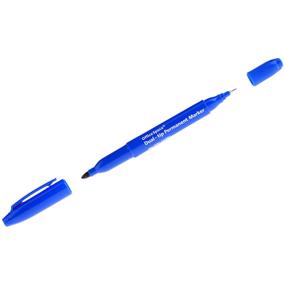 Маркер перманентный 2-х сторон. ОФФИС СПЭЙС 0,8-2,2 мм синий (DPM_1576BU)