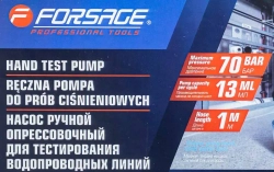 Насос ручной проверочный с манометром и шлангом 1м Forsage F-HS-HP02
