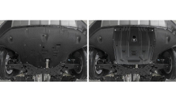 Защита картера и КПП Rival для Hyundai Santa Fe IV (V - 2.2D; 2.4; 3.5) 2018-2021/Hyundai Tucson III (V - 1.6 (132/177 л.с.); 2.0; 2.0D) 2015-2018/Hyundai Tucson III рестайлинг (V - 1.6T GDI (177 л.с.); 2.0; 2.0D; 2.4) 2018-2021/Kia Sorento III Prime (V - 2.2D; 2.4; 3.3) 2015-2017/Kia Sorento III Prime рестайлинг (V - 2.2D; 2.4; 3.5) 2017-2020/Kia Sportage IV (V - 1.6T (177 л.с.); 2.0; 2.0D) 2016-2018/Kia Sportage IV рестайлинг (V - 2.0; 2.0D; 2.4) 2018-2022, сталь 1.5 мм, с крепежом, штампованная, 111.2375.1