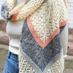 Палантин спицами с миксом узоров "Elfi"