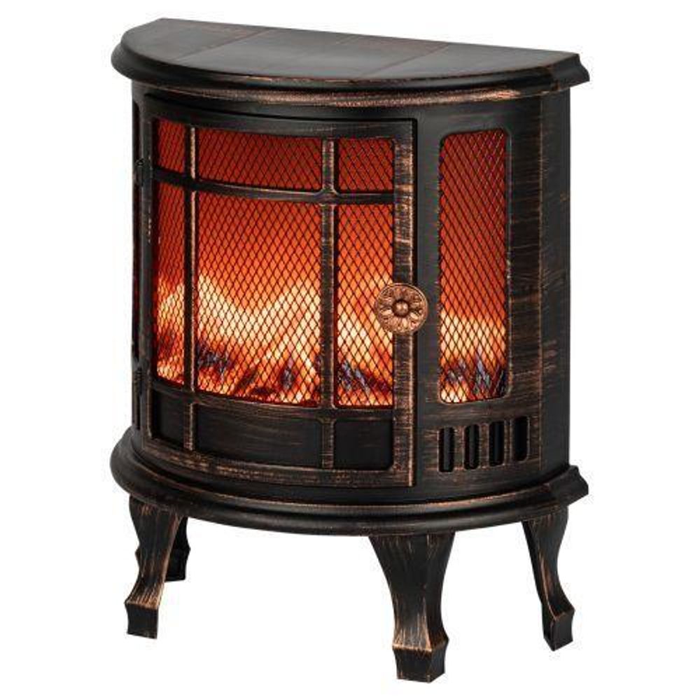 Светильник светодиодный новогодний "Камин Печь" черн. 2хLR14(C) 24х17х33см Эра Б0060487 Светильник светодиодный новогодний "Камин Печь" черн. 2хLR14(C) 24х17х33см Эра Б0060487