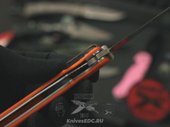 Складной нож Steelclaw Кедр-3 оранжевый c клинком из стали D2, рукоять G10