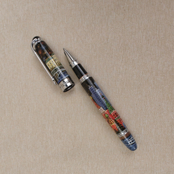 Ручка коллекционная с ручной росписью Палех "Москва.Кремль" в футляре