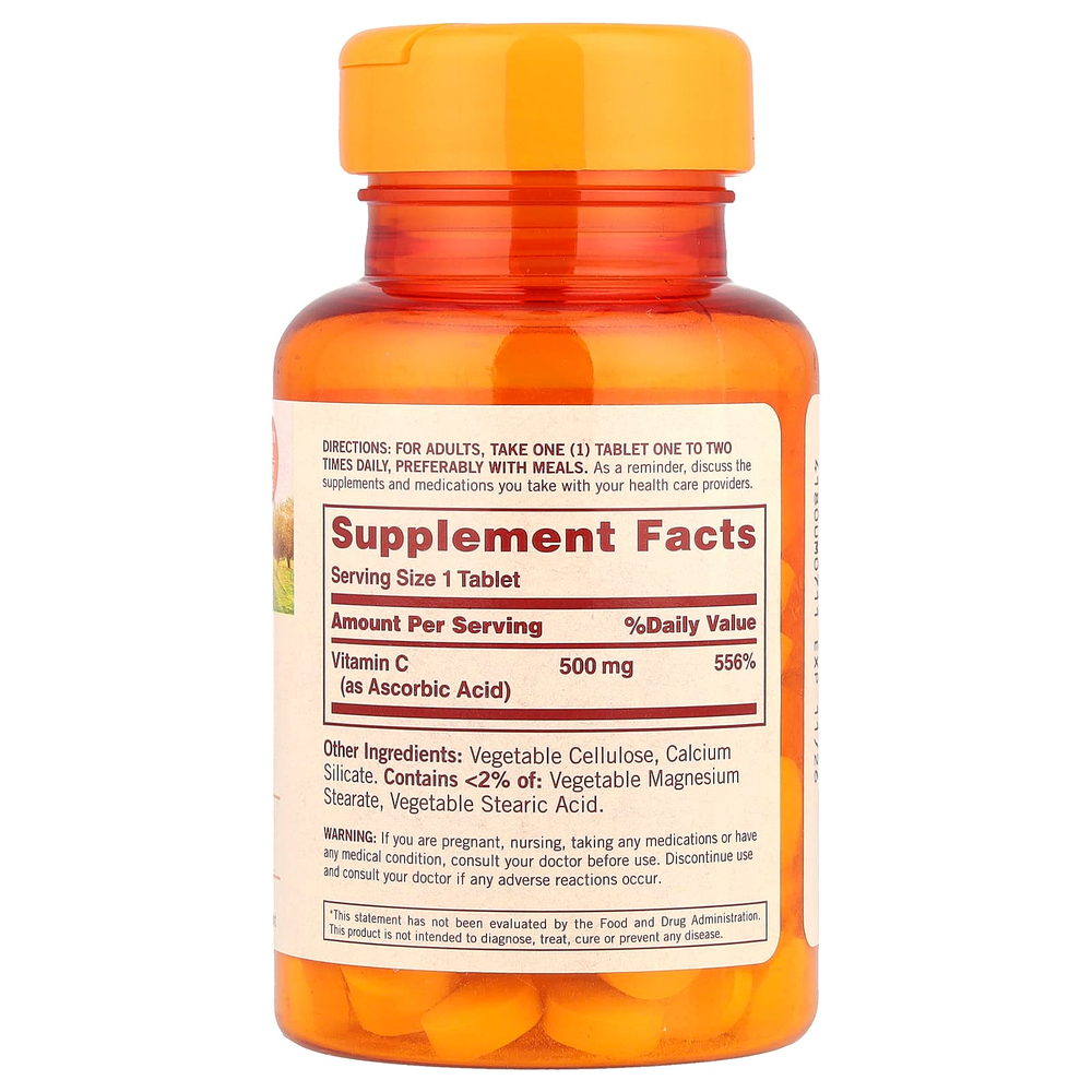 Sundown Naturals, Витамин C, 500 мг, 100 таблеток
