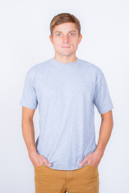 Футболка премиум серый-меланж 180гр/м2