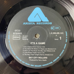 Винтажная виниловая пластинка LP Bay City Rollers It's A Game (Germany 1977)