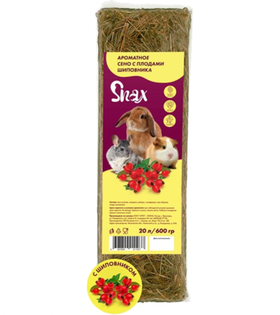Сено Snax ароматное, Плоды шиповника, 20л./600гр