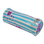 Пенал - тубус Alingar, ПВХ, молния, 80 х 220 мм, "Фламинго", бело-голубые полосы (розовый фламинго)