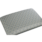 Банкетка "Классик" 350х490 дуб белый/серая патина/жаккард бирюзовый КБС49БИР