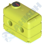 Емкость прямоугольная 3150 л со стяжными отверстиями,  с откидной крышкой с клапаном и со сливными патрубками Д100 мм. Каркас обязателен Анион 3150 л. горизонтальная (2105x1110x1735см;желтый) - арт.559550