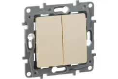 Выключатель Legrand Etika 2-клавишный слоновая кость 25679
