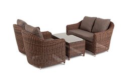 "Кон Панна" лаунж-зона из искусственного ротанга, цвет коричневый