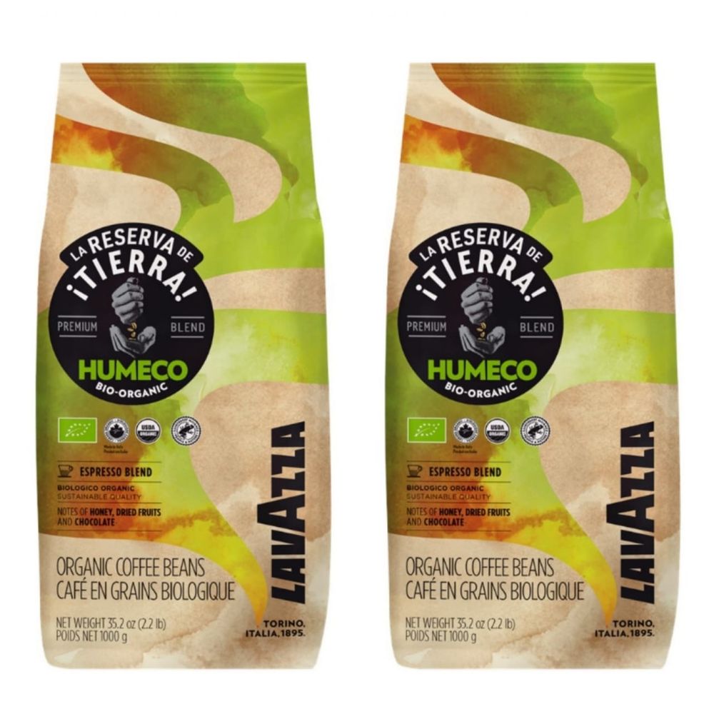 Кофе в зернах Lavazza Tierra Bio-Organic Humeco 1 кг 2 шт