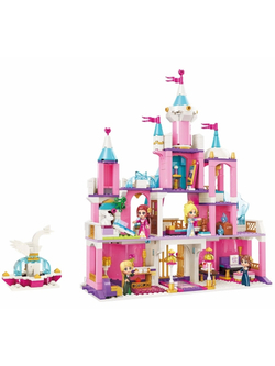 Конструктор для девочек Замок снежного лебедя /Princess Leah / Qman 2616 /801 деталь/Совместим с Лего