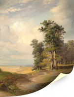 "Летний пейзаж с дубами", Саврасов А. К., картина для интерьера (репродукция) Настене.рф