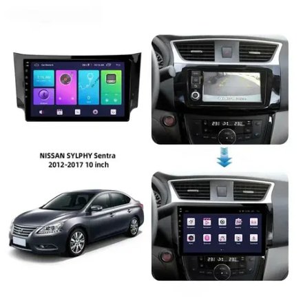 Магнитола для Nissan Sentra/Sylphy B17 2012-2023, Tiida 2015  - Carmedia OL-1666-1 QLed+2K, Android 12, TS10,  CarPlay, 4G SIM-слот