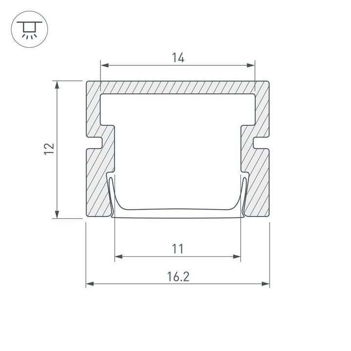 Профиль Arlight PDS-SM-3000 ANOD BLACK 037947