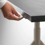 Письменный стол с регулировкой высоты - IKEA IDÅSEN/IDASEN, 120х70х63-127 см, черный/бежевый, ИДАСЕН ИКЕА