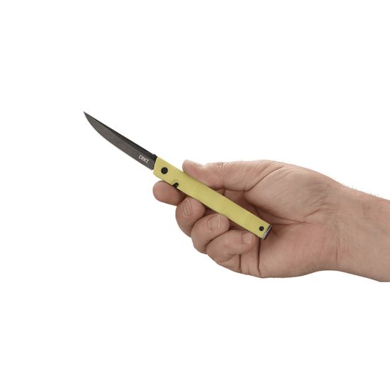 Складной нож CRKT 7096YGK CEO Bamboo c клинком из стали 8Cr13MoV, рукоять GRN / Stainless Steel