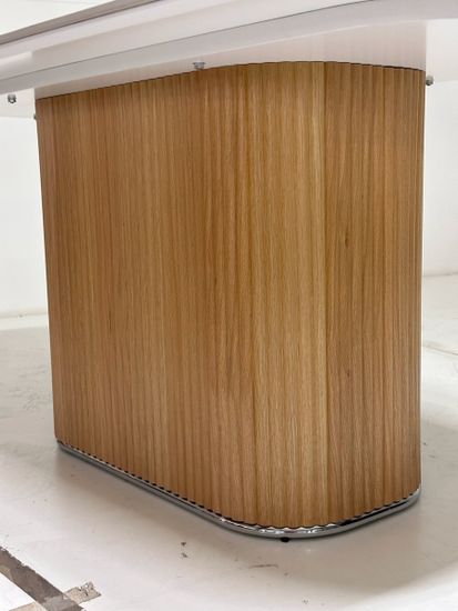 Стол TAMPA 180 цвет БЕЛЫЙ МРАМОР M326, керамика / Каркас OAK