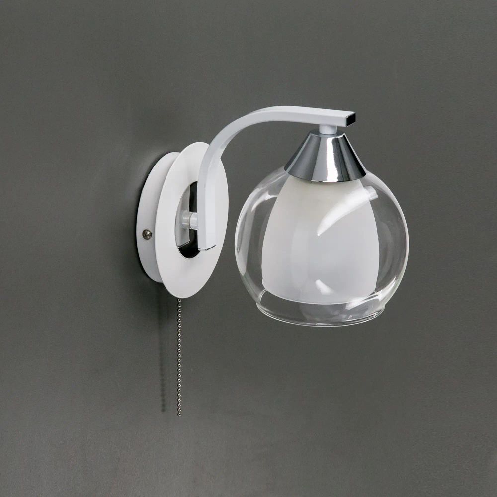 Citilux Кристи CL152310 Бра с выключателем Белое Хром