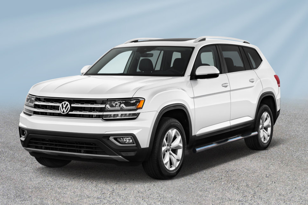 Пороги из нержавейки Volkswagen Teramont (2017-2020) d76 с проступями
