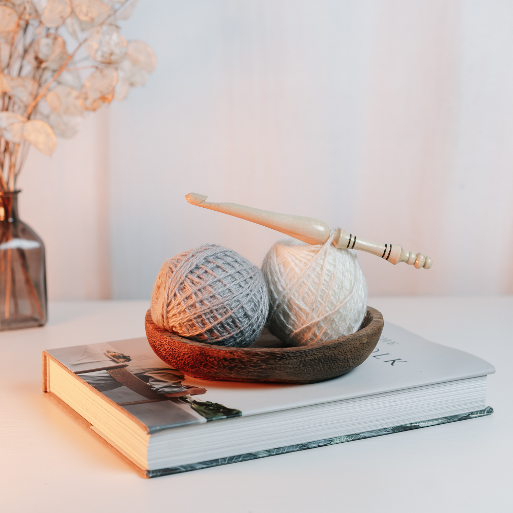 Деревянный крючок для вязания из кедра 6 мм. K300