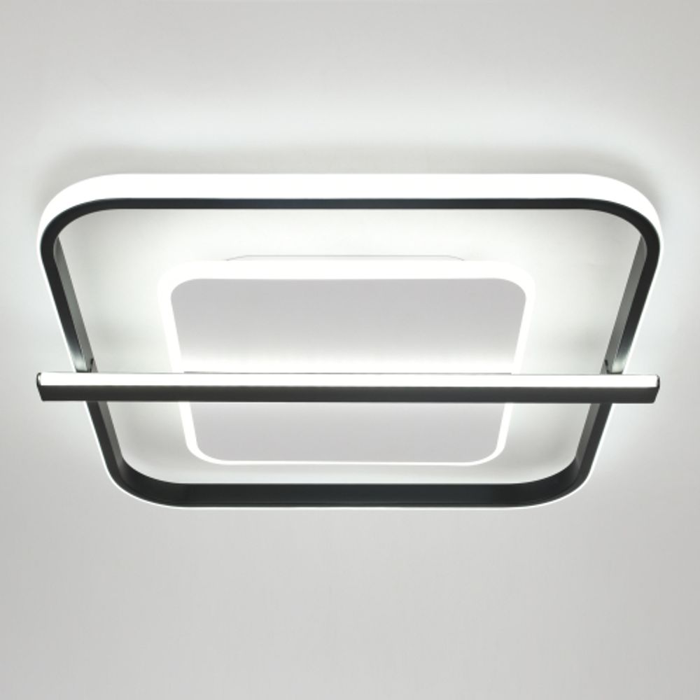 Светильник потолочный светодиодный ЭРА Модерн Franco CLL-1-107W 3K-6K RC BK с ДУ черный