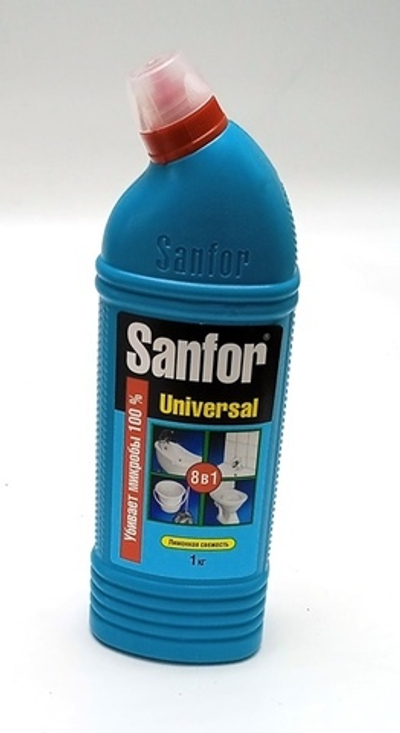SANFOR Universal Гель чистящий ЛИМОННАЯ СВЕЖЕСТЬ 8в1 1л*