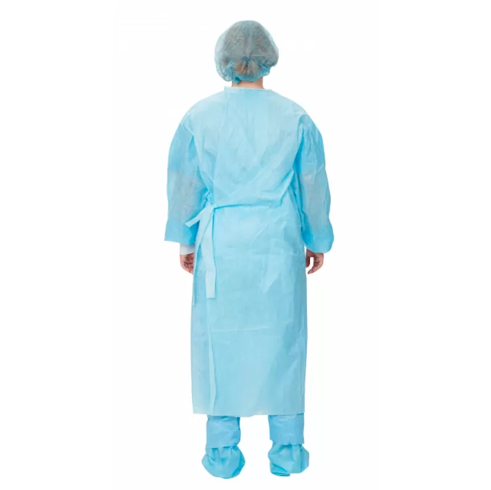 Халат хирургический нестерильный Лайт тип-1 140 см плотность 25 размер 56-58 рукав манжета
