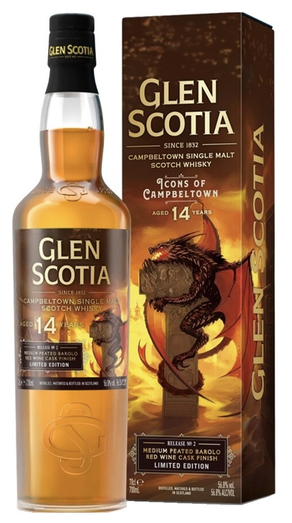 Виски Glen Scotia Release №2 The Dragon Barolo Cask Finish 14 Years Old, 0.7 л.