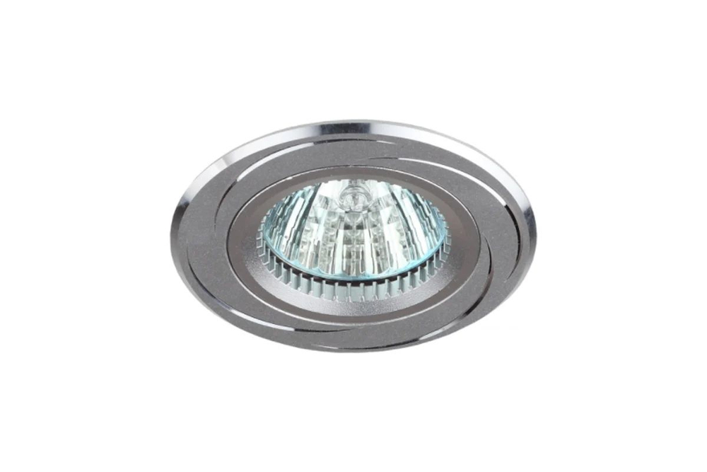 Встраиваемый светильник алюминиевый ЭРА MR16, 12V, 50W хром