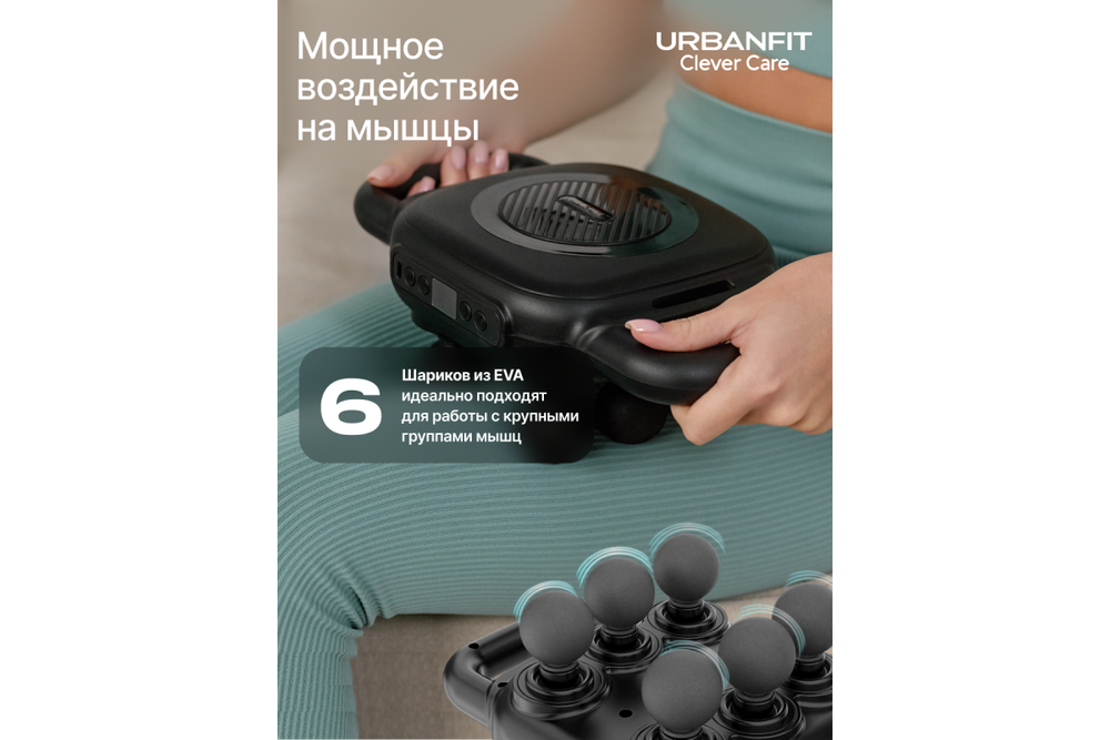 Мультиголовый перкуссионный массажер CleverCare Galaxy 6 heads