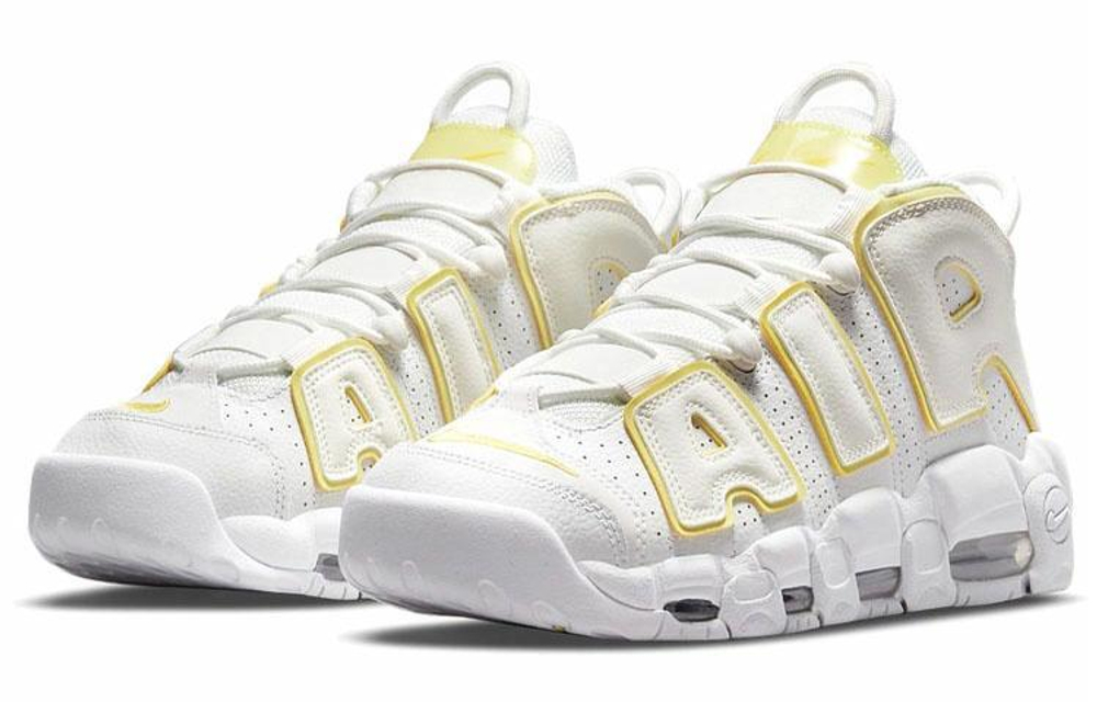 Кроссовки Nike Air More Uptempo "Light Citron" (Женская размерная сетка)