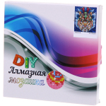 Алмазная мозаика на подрамнике с полным заполнением «МИР ЯРКИХ КРАСОК», радужный лев, 20*20см