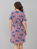 Платье Пкл-137/серый-голубойпион