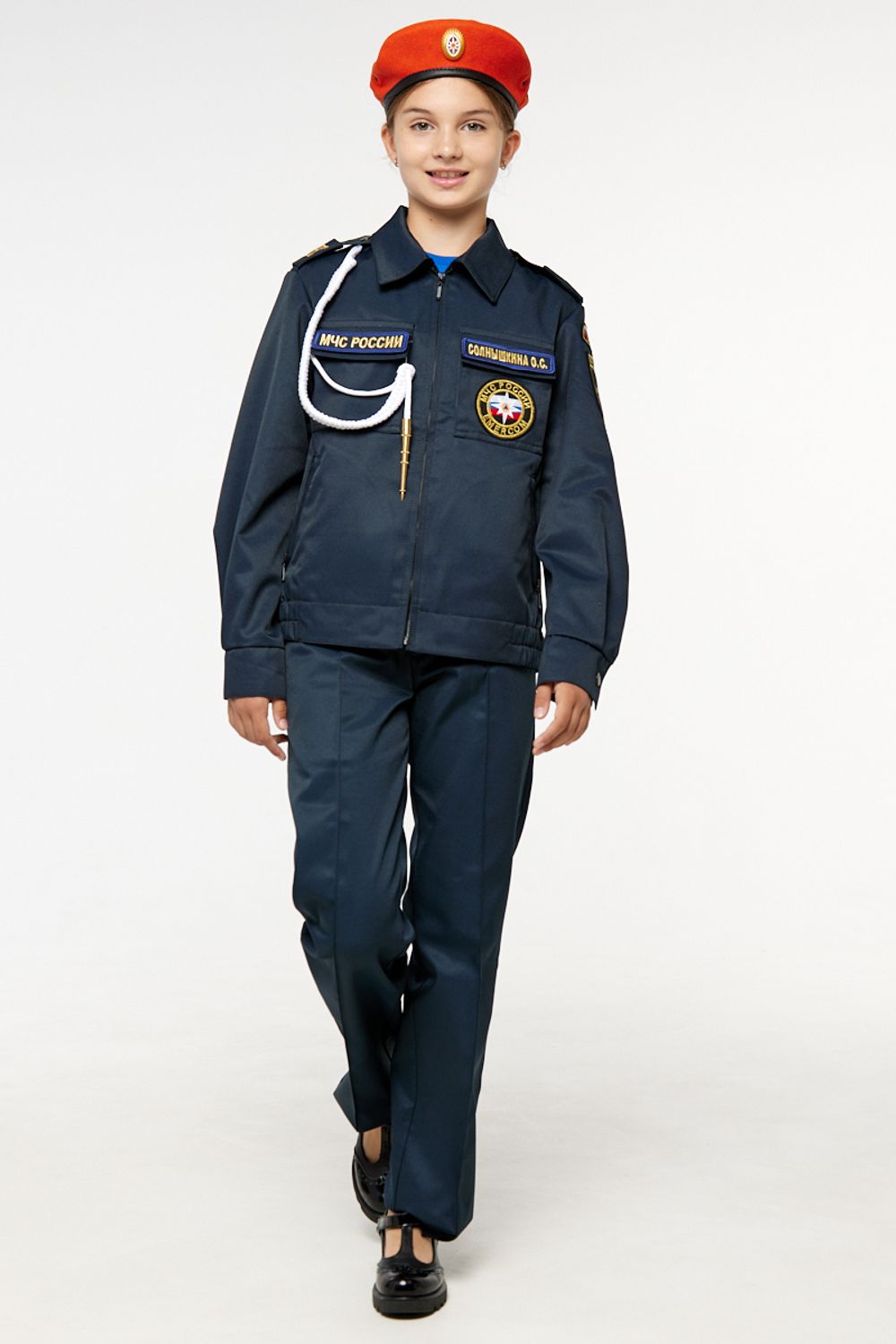 Куртка для кадетов МЧС (на спине вышивка "МЧС РОССИИ"), ткань Грета