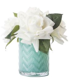 Букет белых роз в нефритовой вазе "ёлочка", Cote Noire