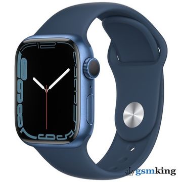 Apple Watch Series 7 GPS 41mm Blue Aluminum Case with Sport Band Abyss Blue MKN13RU/A
