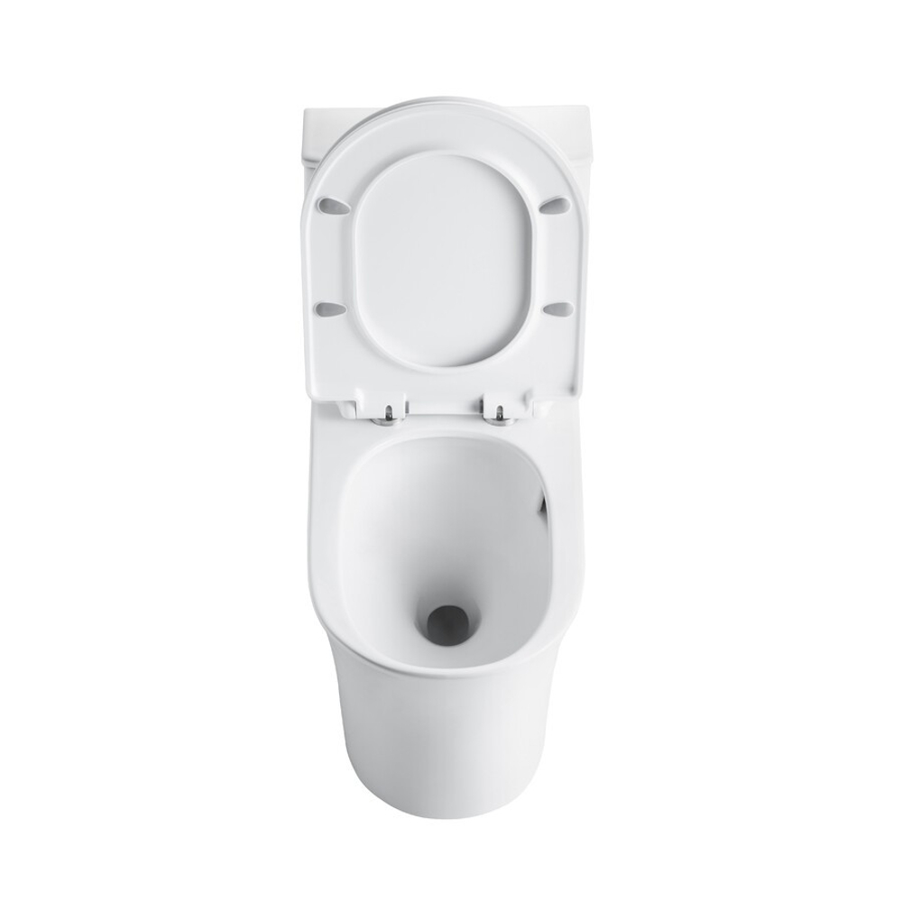 Унитаз напольный Grossman Thin Rim GR-5607SQ (656х370х796) тонкий ободок,белый,моноблок с тонкой крышкой,микролифт,смыв торнадо,1 место