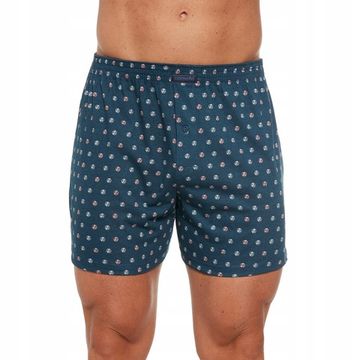 Трусы мужские семейные для больших мужчин Cornette Comfort тёмно-зелёный орнамент 008/265