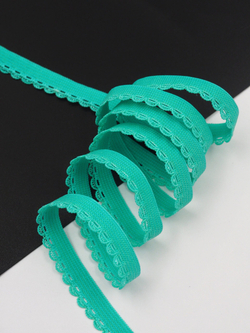 Бельевая резинка ментоловая ажурная ширина 10 мм с учетом фестона