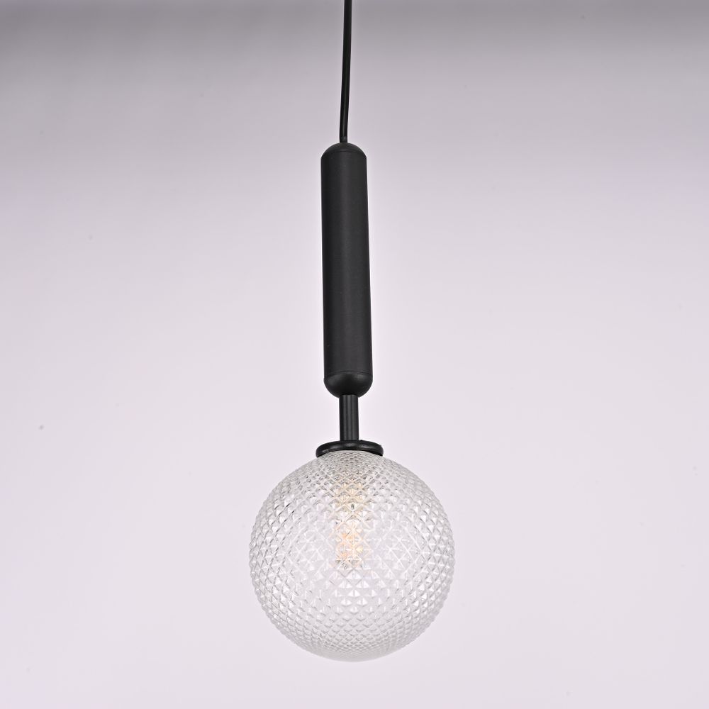 Подвесной светильник RAFFIN Black/Transparent