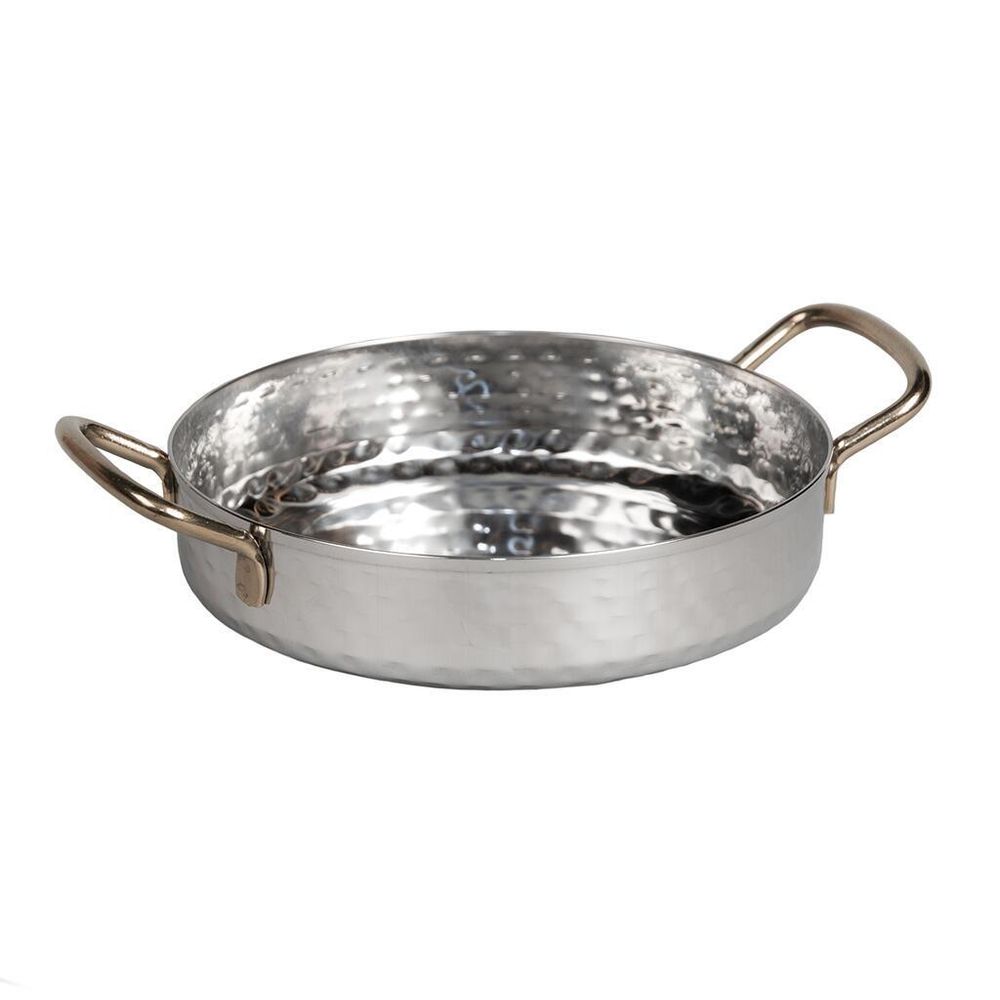 Сковорода для подачи 18 см h3,5 см 800 мл круглая Dents нерж. 2 ручки Antique P.L. Proff Cuisine