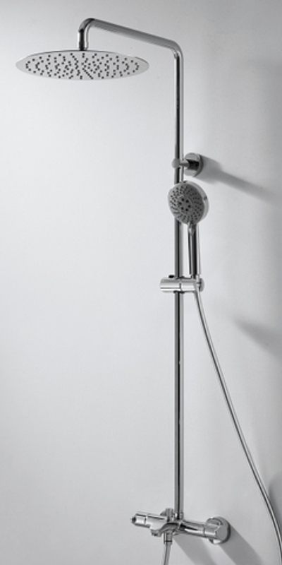 Душевая колонна с термостатическим смесителем для ванны Bravat Waterfall